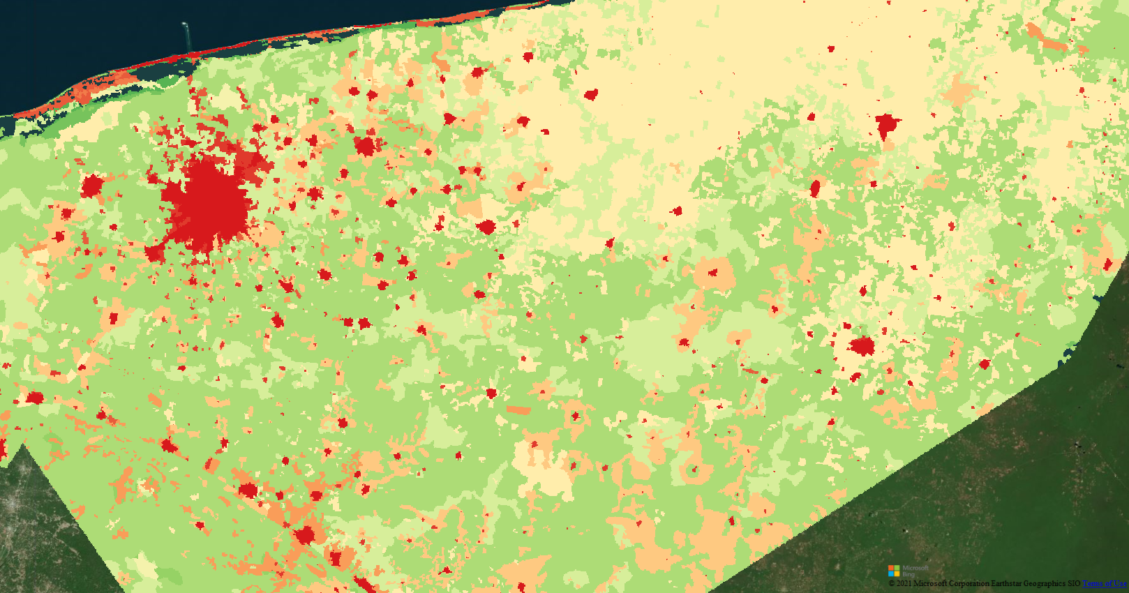 \ Comparison of deltavp/hemerobia and the EI index.